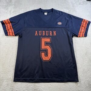 Vintage Auburn Tigers Jersey Mens Large Navy Football #5 Mesh Signal Y2K Shirt